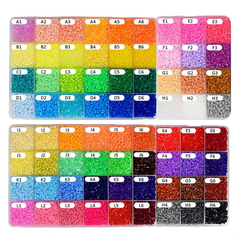 

DOLLRYGA 2.6mm 1500pcs/lot Hama Beads in Puzzle Perler jouet enfant For Kids Craft Fuse Beads Pegboards Patterns DIY Toy Puzzle