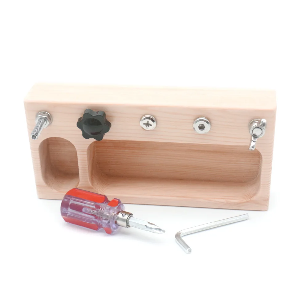 

5 in 1 Screw Driver Board Montessori Materials Toddler Educational Wooden Toys For Children Practical Life Material G2344H