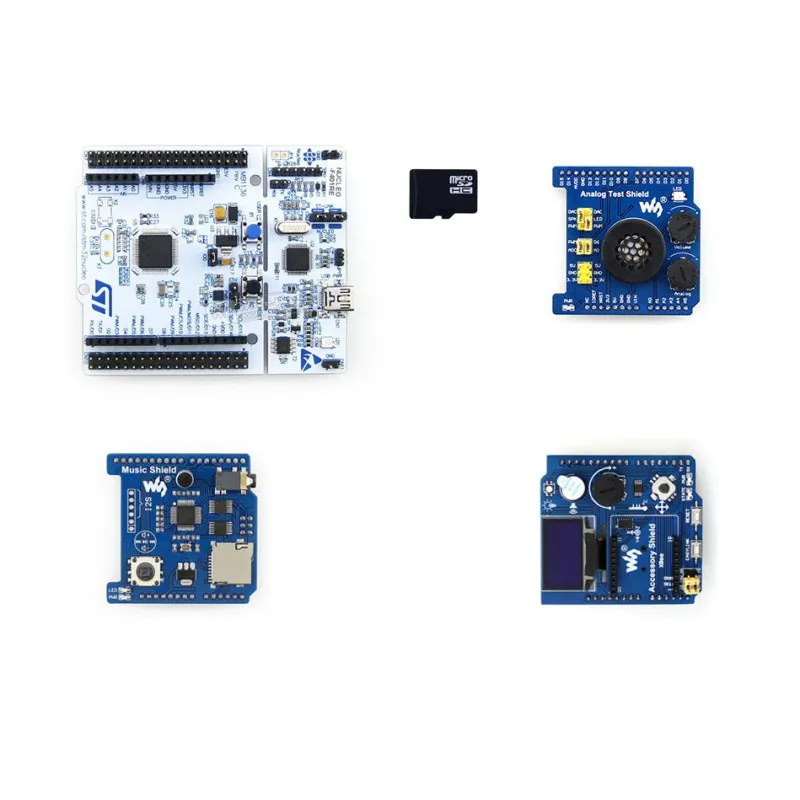 

Parts NUCLEO-F401RE Package B=ST Original NUCLEO-F401RE,STM32F401RE MCU+Accessory Shield+Analog Test Shield+Music Shield+Micro S