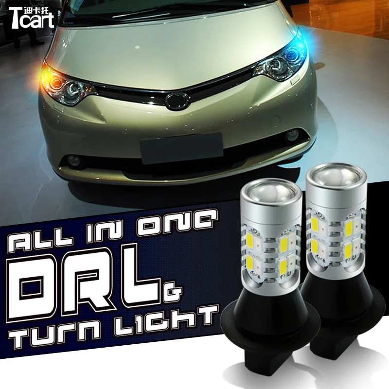 

Tcart Led DRL дневные ходовые огни поворотники светильник все в одном для Mitsubishi Pajero спортивные аксессуары DRL поворотные светильник