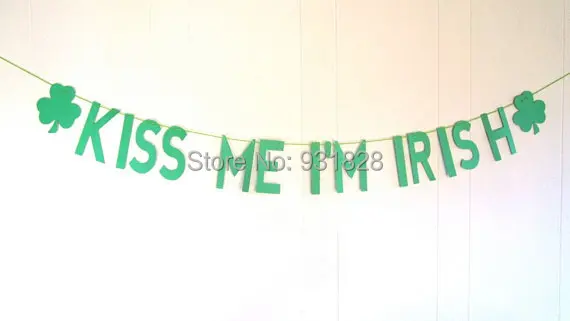 Kiss Me I M Irish St Patricks Day Banner Garland Irish
