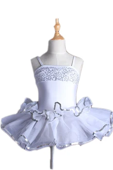 

2018 Professional Ballet Costumes Dance Dress For Girls Women Dancing Kids Gymnastics Leotard Justaucorps White Dancewear New