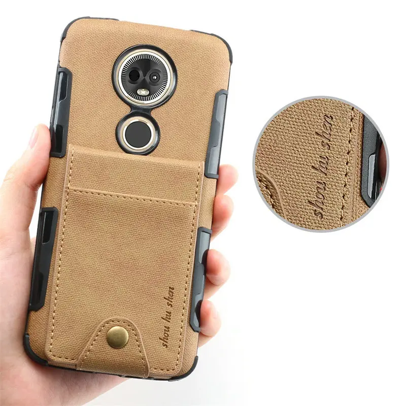 

6.0'' Cloth Card Slot for Motorola E5Plus Case Motorola Moto E5 Plus Cover Flip Back cover for Motorola E5 Plus Case Capa TX1924