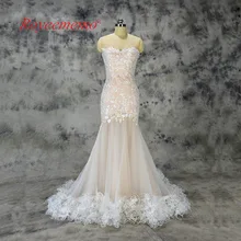 

mermaid lace wedding dress sexy transparent skirt wedding gown custom made factory wholesale price
