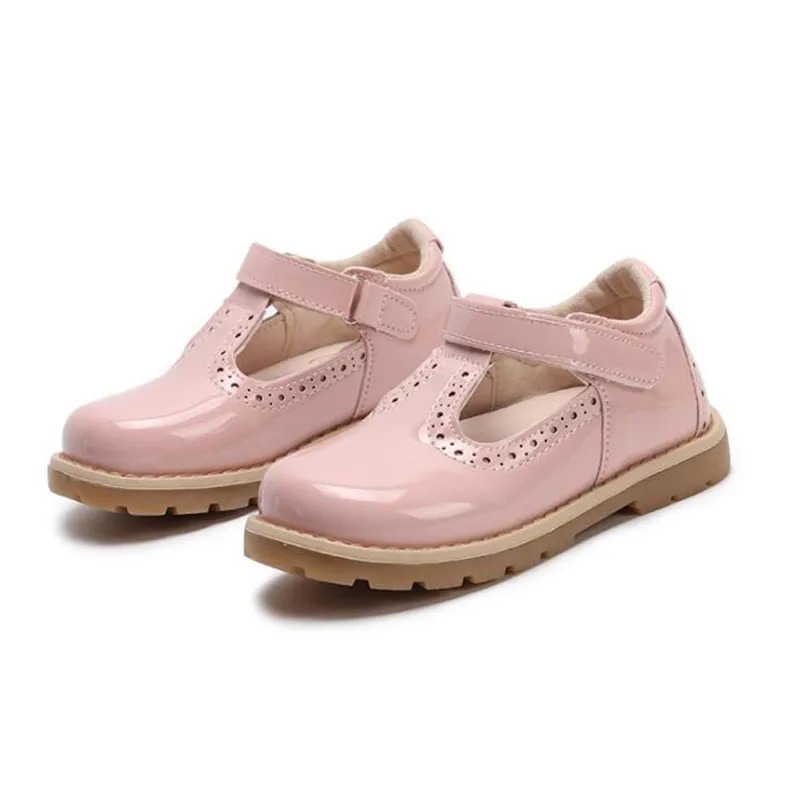 Baby Girl/'s Child/'s Princess Toddler Flat Pink Kids School Casual Leather Shoes