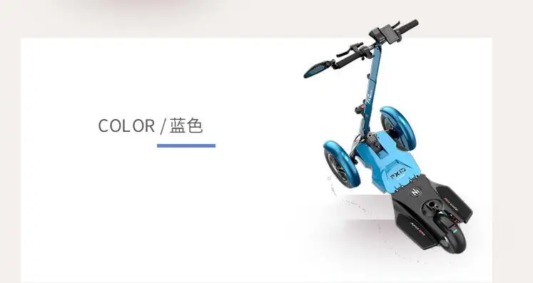 Perfect 2018 800W Three wheels Off Road Electric Scooter Folding All terrain Skateboard Foldable E-Scooter with seat Removebale battery 25