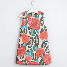 Beenira/детское летнее платье; коллекция года; детское платье принцессы в полоску в европейском и американском стиле; платье с цветочным узором; От 3 до 8 лет платье для девочек