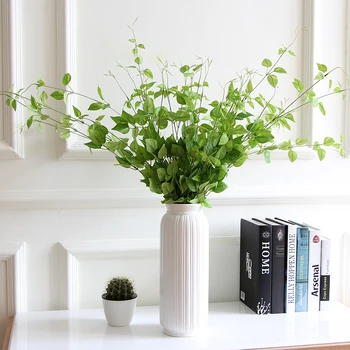 

INDIGO - 9pcs Display Decorative Vine Green Leaves Flower Arrangement Accessories Wedding Party Event Wall Hunging Leaf