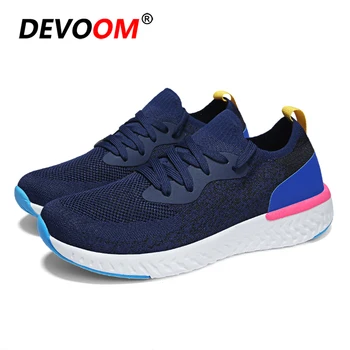 

Mens Breathable Shoes Summer Casual Shoes Men 2018 Fashion Mens Shoe Unisex Lovers Light Sneakers White Blue Plus Size EU 46