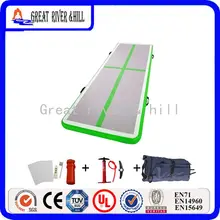! gray green color cheap gym sports game mat inflatable matress used air track for sale 3MX1MX0.1M
