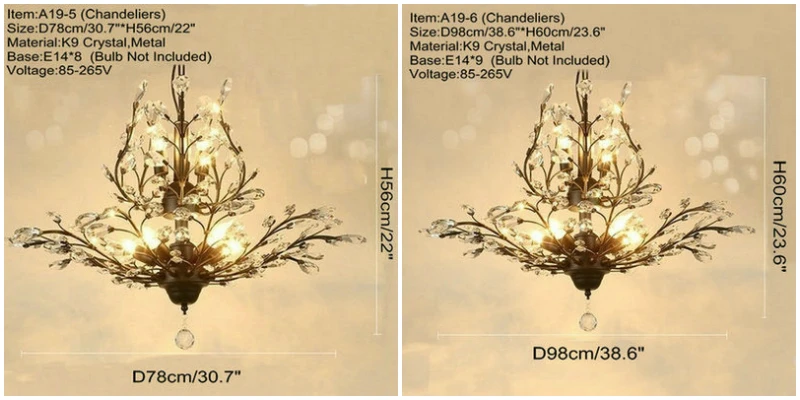 4 5 6 Lights Ceilling Light 7 8 9 Lights Chandelier Lighting Modern Home Decor Led Crystal Lamp Lustre Cristal E14 Crystal Lamps20