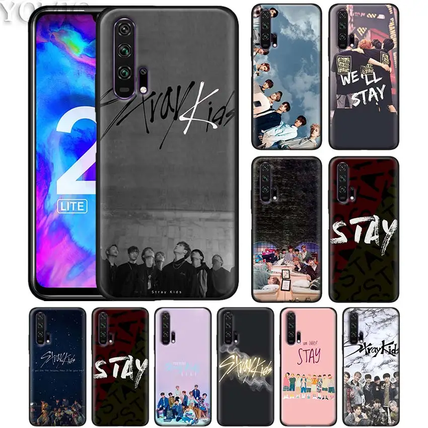 

Black Silicone Case for Honor 20 8X 10 10i 8S 8A Lite Pro Y9 Y7 Y6 Y5 Prime 2019 Soft Phone Caso Cover Stray Kids Kpop