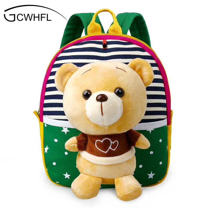 Cute Plush Bear Baby Boys Preschool Bags Little Children s font b Backpacks b font Kindergarten