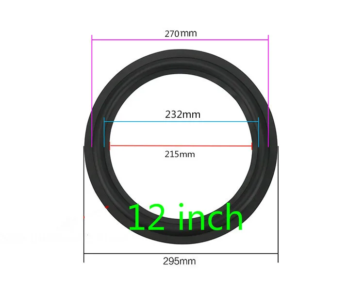 Ghxamp 10 дюймов 12 дюймовая подвеска сабвуфер резиновый объемный боковой динамик ремонт завод 1 пара - Цвет: 12inch