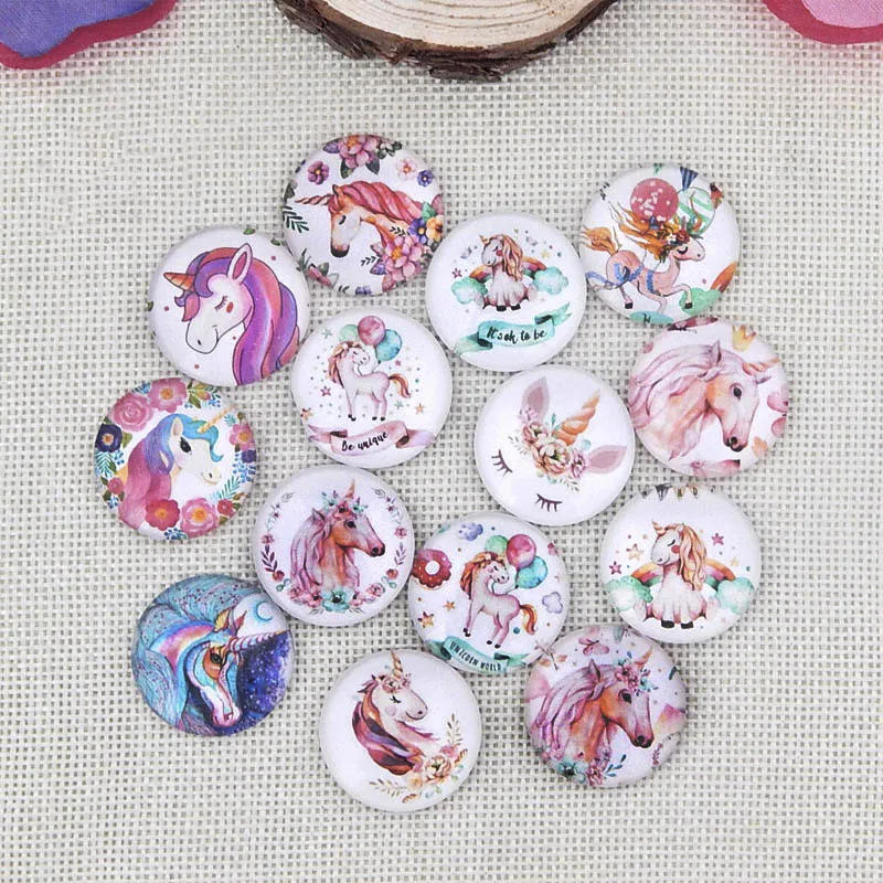 

20pcs Cartoon Animal Photo Glass Cabochon 6/8/10/12/14/16/18/20/25mm Flat Back fit Round Pendant Ring BaseFor Diy Jewelry Making