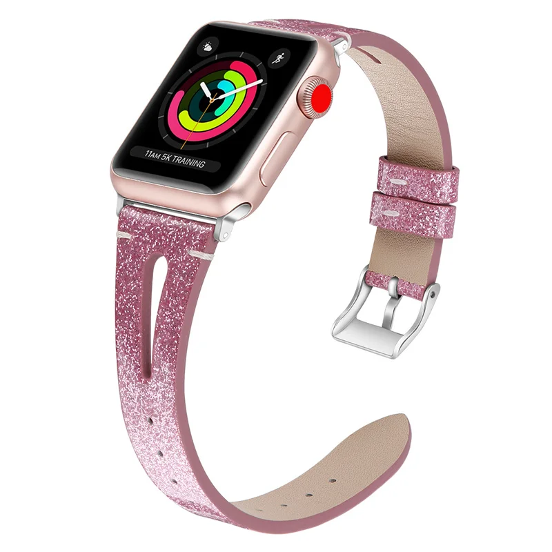Кожаный ремешок для наручных часов Apple Watch 38 мм, длина-44 мм, кожаный ремешок браслет Сменные Ремешки для наручных часов Iwatch серии 4/3/2/1 браслет 83004 - Цвет ремешка: 7