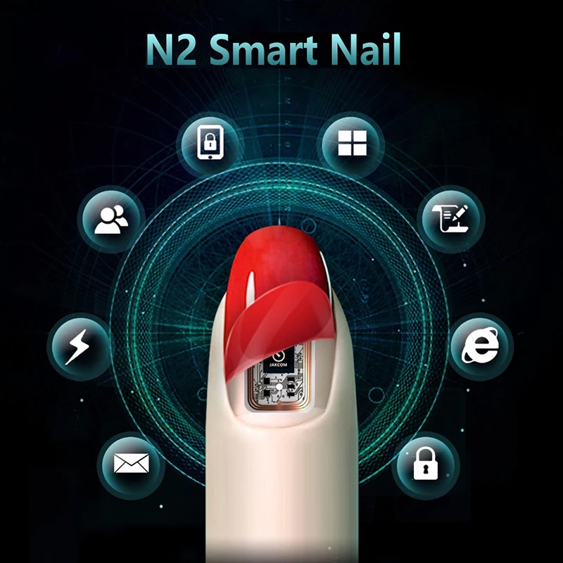 

1 PC Smart Intelligent Nail Sticker Fingernail Accessories Decal NFC Support IC Card Copy Smart Wearable Gadge TSLM2