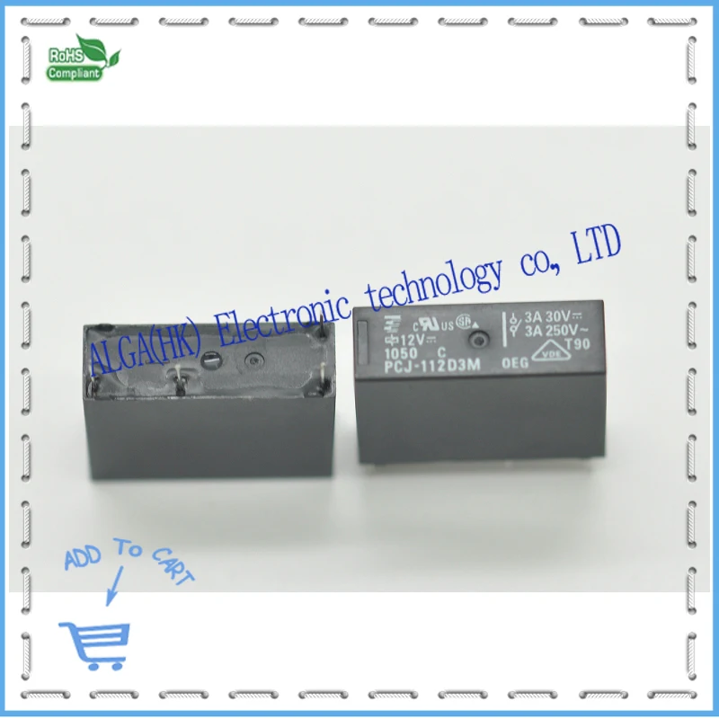 

Original OEG relay PCJ-112D3M 12V 3A 4feet can completely replace HF43F-012-HS.