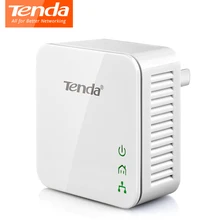 1 шт. Tenda P202 Mini 200 Мбит/с сетевой адаптер PowerLine, PLC Ethernet адаптер, совместимый с IPTV, Homeplug AV2 Plug and Play