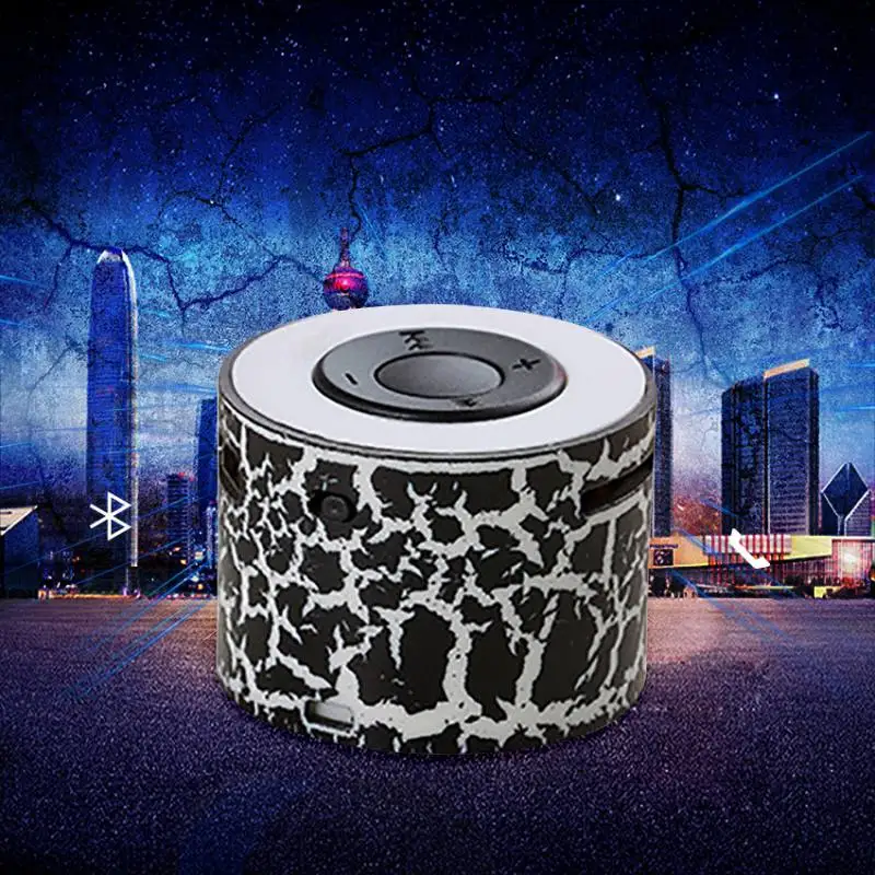 

Portable Crack Pattern Speaker,TF Card Speaker Stereo Bass Music Player Rechargeable Mini Speaker Portable Speaker