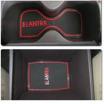 

9pcs For Hyundai Elantra 2008-2013 Car Accessories, 3D Rubber Mat Non-slip Interior Cup Pad Door Groove Mat