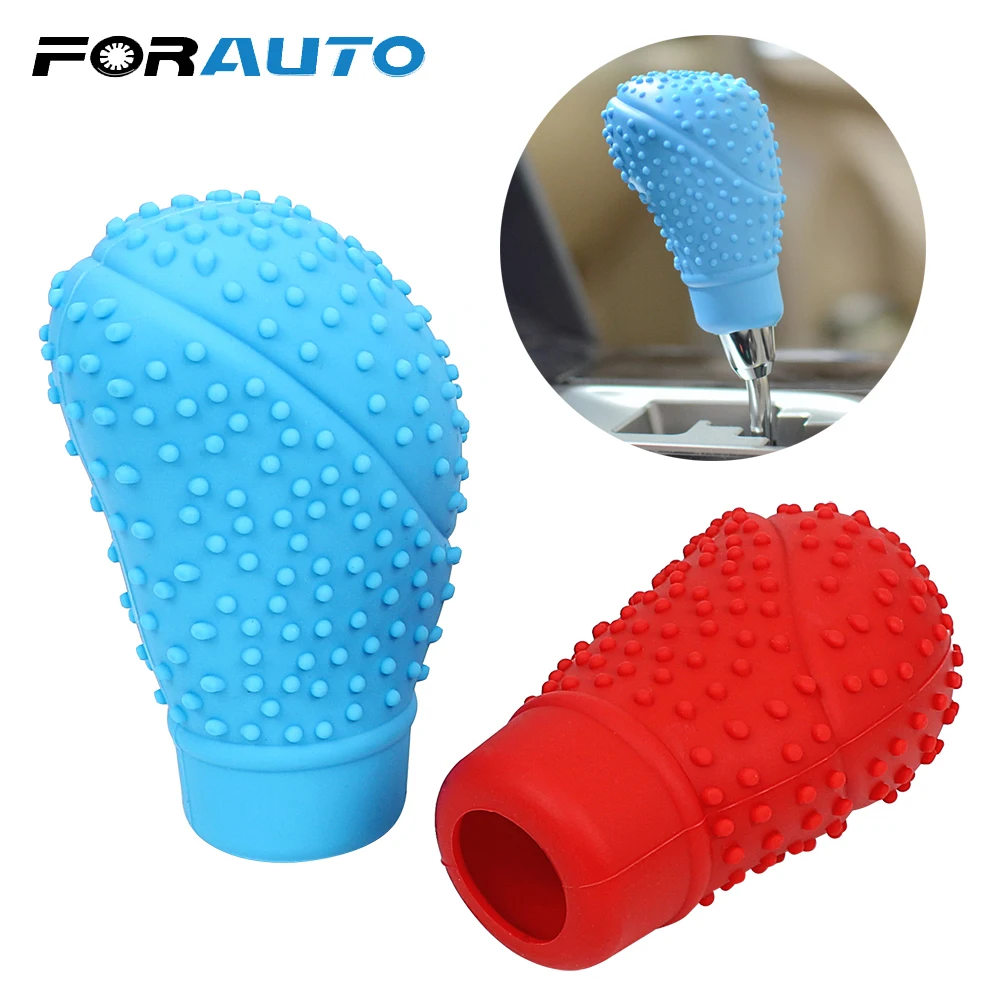 

FORAUTO Car Handbrake Grips Gear Shift Collars Knob Shifter Cover Anti-slip Soft Silicone Gear Head Cover Car-styling Universal