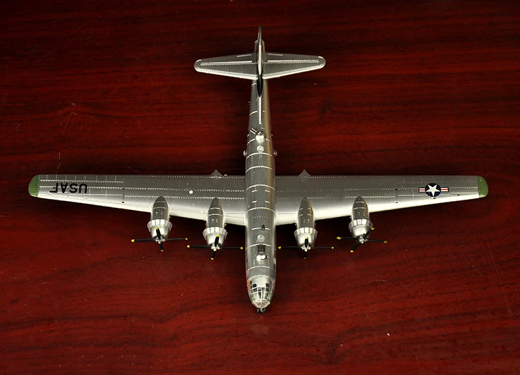 1:144 Американский B29 бомбардировщик Второй мировой войны США B-29 модель самолета сплав моделирование статическая Военная Готовая модель