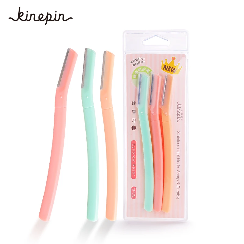 

3pcs/set Eyebrow Trimmer Knife Removable blade Safe Shaving Razor Trimmer Stainless Steel Blade Shaver Depilation makeup Tools