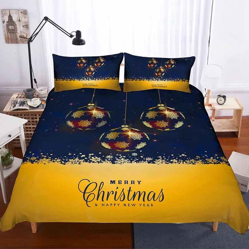 Рождественский Декор для комнаты, 3d комплект постельного белья, пододеяльник, наволочки, Санта Клаус, детское одеяло, комплекты постельного белья, Комплект постельного белья - Цвет: 4