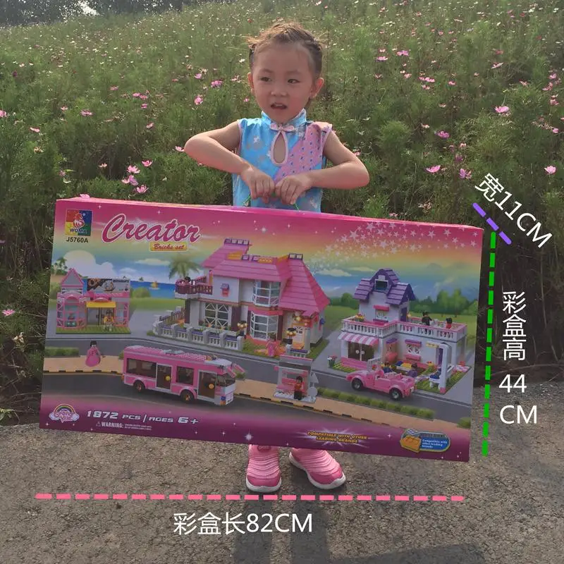 WOMA Friends Series Building Blocks Toys Girls Villa Castle Car Dolls & Legoings Compatible Birthday Gift Puzzle Toys