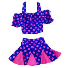 GI FOREVER/комплект из двух предметов для девочек бикини, милый детский купальник в горошек, детский купальный костюм с юбкой, купальный костюм Maillot De bay