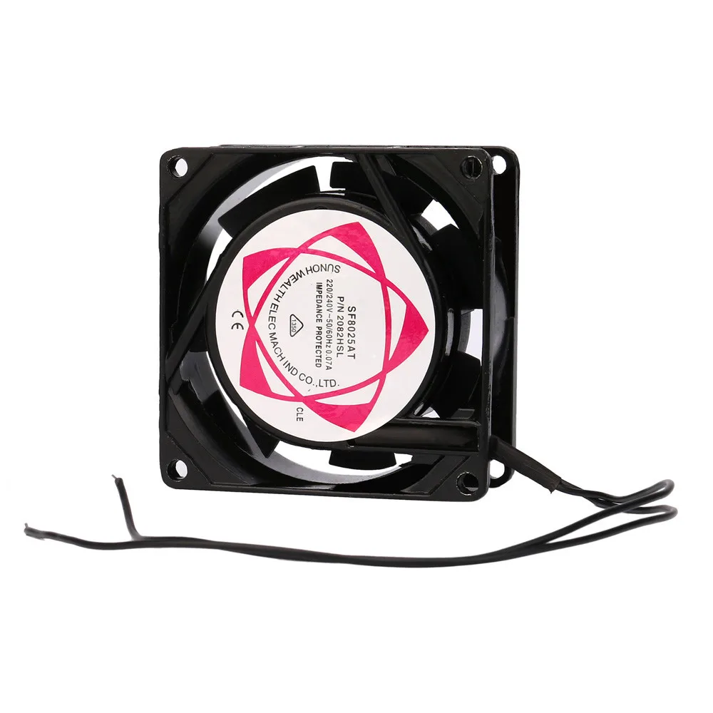 Del 220V 240V 8cm 80mm x 25mm AC металлический Бесщеточный Охлаждающий промышленный