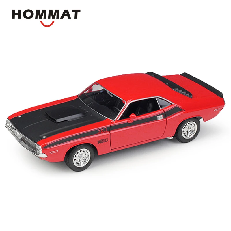 Hommate Simulation Welly 1:24 Scale 1970 Dodge Challenger T \ A Модель из сплава мышц литые игрушечные машинки Коллекционная модель автомобиля - Цвет: Red