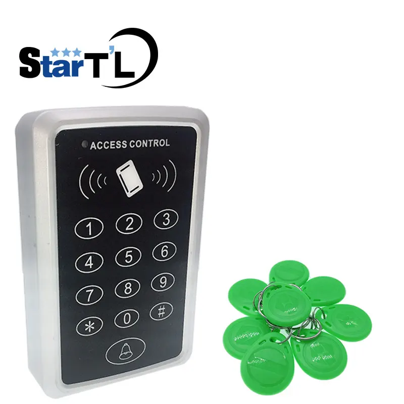 10 rfid тег+ радиокарточка система контроля доступа RFID/EM циферблат карта дверь контроля доступа открывалка - Цвет: Зеленый