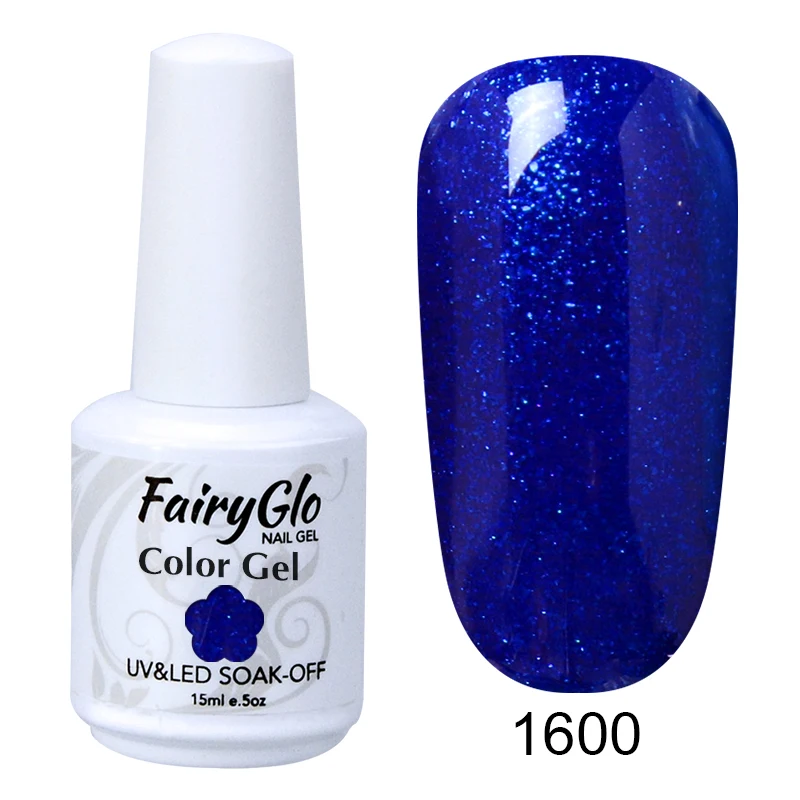 FairyGlo 15 мл яркие цвета гель для ногтей УФ светодиодный Гель-лак для ногтей долговечная краска Гель-лак Гибридный Гель-лак Лаки - Цвет: G1600