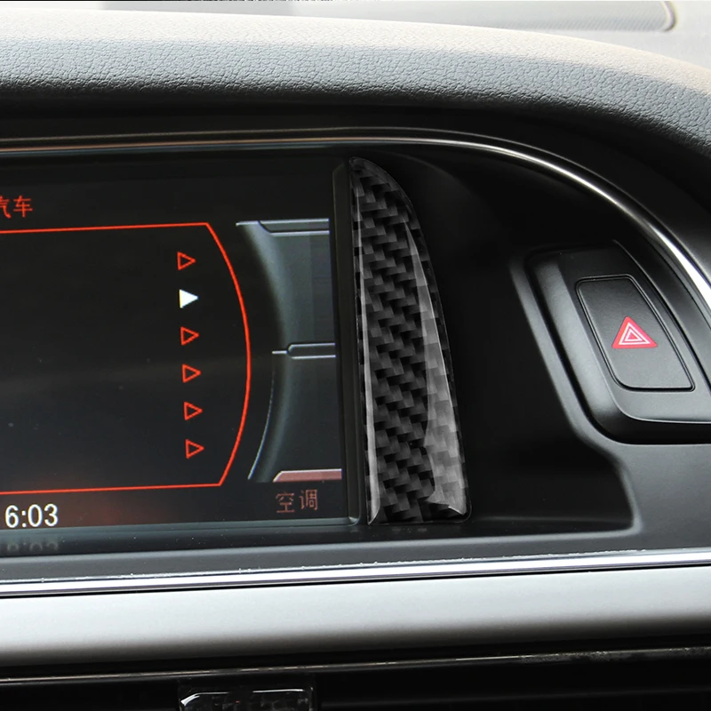 5x100% углеродного волокна центр gps навигатор рамы Накладка для Audi A5 2008