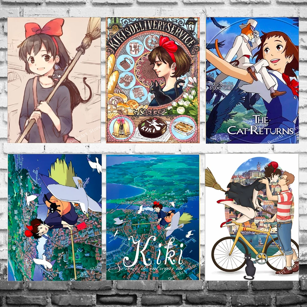 Miyazaki Hayao Япония мультфильм Кики служба доставки холст живопись винтажные стены