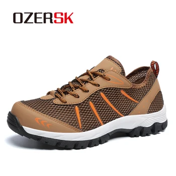 

OZERSK 2020 Plus Size 39~48 Casual Shoes Low Cut Sneakers Walking shoes Men Trekking Comfortable Breathable Shoes For Men