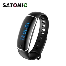 Satonic Смарт-фитнес браслет пульсометр Приборы для измерения артериального давления Мониторы V8 SmartBand шагомер сердечного ритма Мониторы мужские спортивные часы