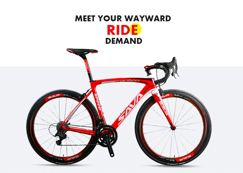 Best SAVA Carbon Road bike Road Bicycle 700c Carbon Bike Herd 9.0 Cycling Speed Road Bike 22 Speed bicycle Full carbon Frame/wheelset 1