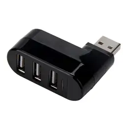 3 порта USB 2.0 Мини повернуть Splitter адаптер портативный концентратор кабель для передачи данных адаптеры для PC ноутбук Mac Sep08