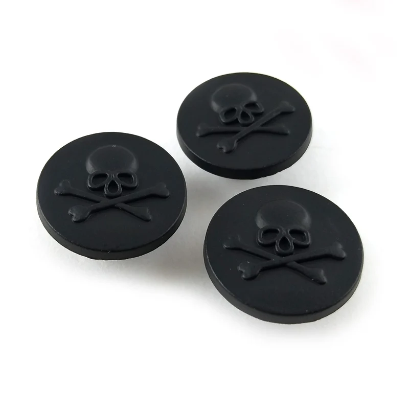 

200 sets/lot, 20mm Danger Skull Head Bones Mark Metal Jeans Buttons Black Jeans Wear Denim Jacket