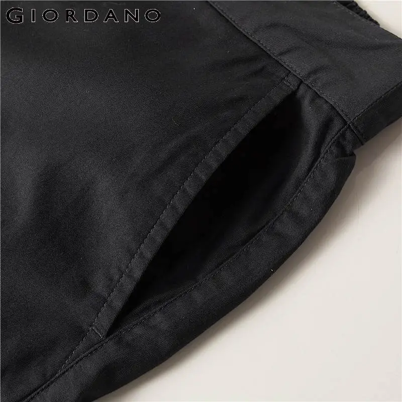 Giordano женские брюки широкие укороченные 100% хлопковые повседневные Pantalon Femme