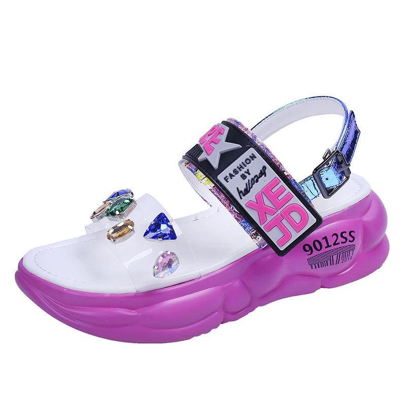 الصيف النساء الصنادل 2019 جديد حجر الراين مفتوحة اصبع القدم أحذية منصة امرأة الرياضة Sandalen السيدات مريحة في الهواء الطلق أحذية الشاطئ الصيف النساء الصنادل 2019 جديد حجر الراين مفتوحة اصبع القدم أحذية منصة امرأة الرياضة Sandalen السيدات مريحة في الهواء الطلق أحذية الشاطئ