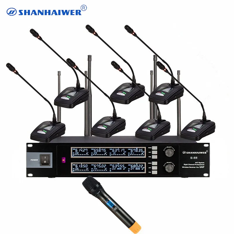 China Professional UHF 8 Channels Flexible Stand Desktop Conference