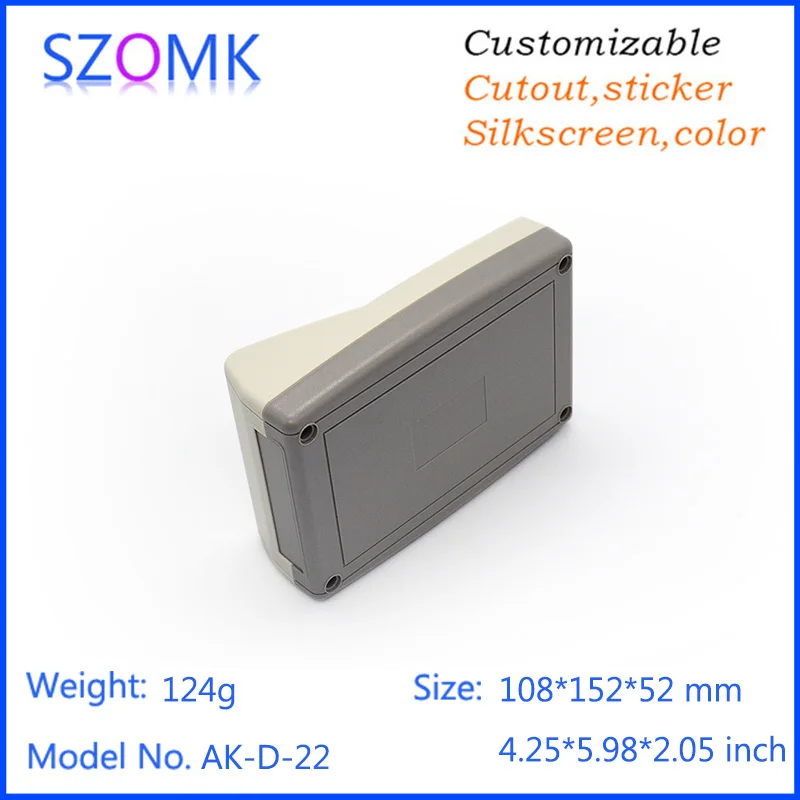 

10pcs szomk high quality electronics instrument housing abs plastic enclosure for desktop plastic junction box 108*152*52mm