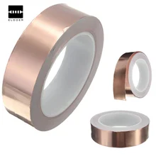 Hot sales 30mmx20m Adhesive Single Face Electric Conduction Copper Foil Tape EMI Shielding Guitar Slug And