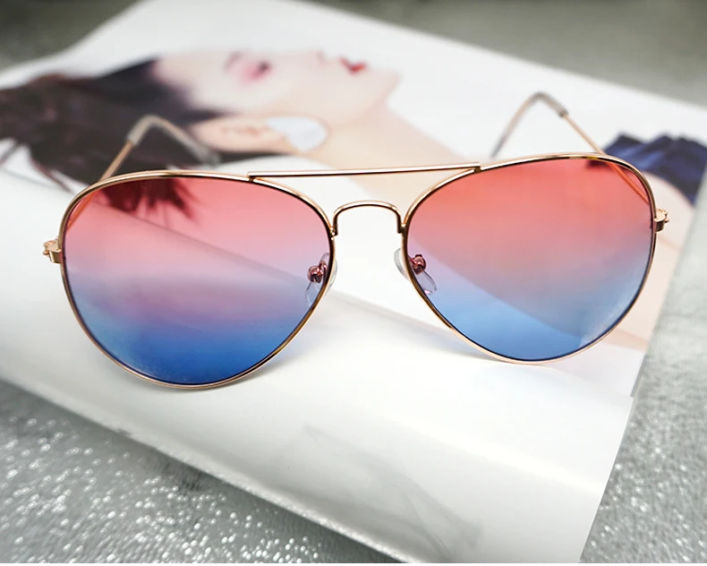 MINIMUM Clear Pink Sunglasses Women Men Ocean Transparent Sun Glasses Candy Color Eyewear Pilot Toad Yellow Lens Glasses Anti-UV1 (18)