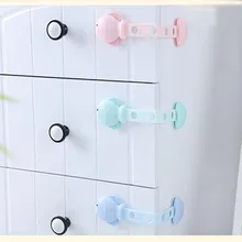 Детская безопасность замок многофункциональная маленькая рыба анти-щепотка ящика Lockstitch мальчиков девочек защита рук Детские замки для шкафов