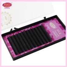 10 лотков/лот Высокое качество натуральный шелк натуральные накладные ресницы 12 строк толстые одиночные ресницы ресница ручной работы Макияж Наращивание